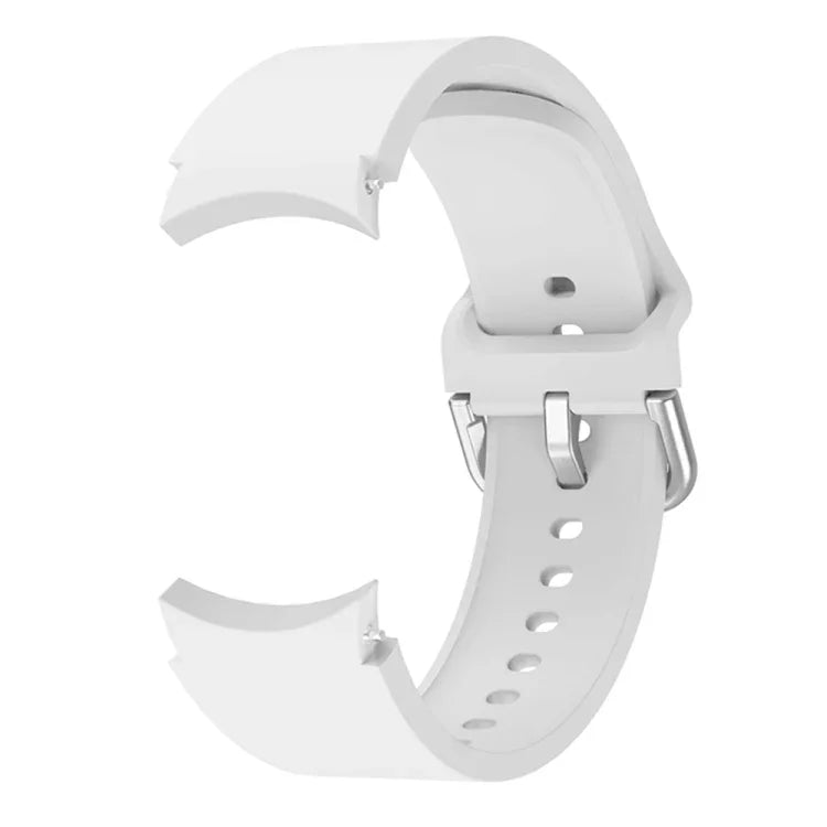 Universelles, farbiges Silikon-Ersatzarmband mit Dornschließe für Samsung Galaxy Watch4 (40 mm), Samsung Galaxy Watch4 (44 mm), Samsung Galaxy Watch4 Classic (42 mm) und Samsung Galaxy Watch4 Classic (46 mm).