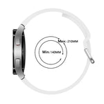 Universelles, farbiges Silikon-Ersatzarmband mit Dornschließe für Samsung Galaxy Watch4 (40 mm), Samsung Galaxy Watch4 (44 mm), Samsung Galaxy Watch4 Classic (42 mm) und Samsung Galaxy Watch4 Classic (46 mm).