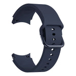 Universelles, farbiges Silikon-Ersatzarmband mit Dornschließe für Samsung Galaxy Watch4 (40 mm), Samsung Galaxy Watch4 (44 mm), Samsung Galaxy Watch4 Classic (42 mm) und Samsung Galaxy Watch4 Classic (46 mm).