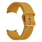 Universelles, farbiges Silikon-Ersatzarmband mit Dornschließe für Samsung Galaxy Watch4 (40 mm), Samsung Galaxy Watch4 (44 mm), Samsung Galaxy Watch4 Classic (42 mm) und Samsung Galaxy Watch4 Classic (46 mm).