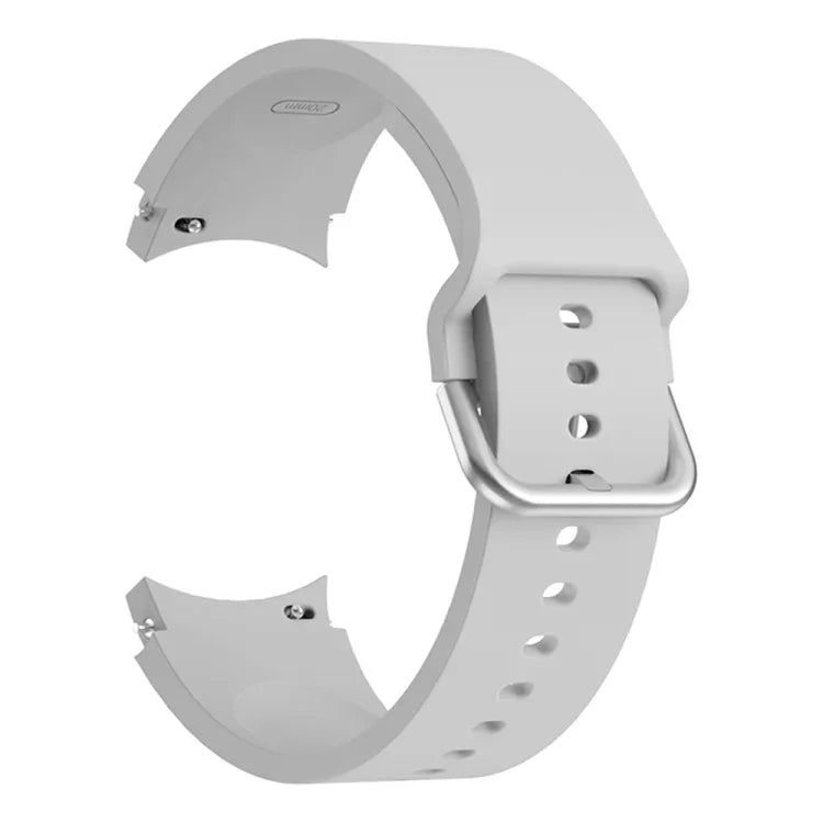 Universelles, farbiges Silikon-Ersatzarmband mit Dornschließe für Samsung Galaxy Watch4 (40 mm), Samsung Galaxy Watch4 (44 mm), Samsung Galaxy Watch4 Classic (42 mm) und Samsung Galaxy Watch4 Classic (46 mm).