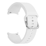 Universelles, farbiges Silikon-Ersatzarmband mit Dornschließe für Samsung Galaxy Watch4 (40 mm), Samsung Galaxy Watch4 (44 mm), Samsung Galaxy Watch4 Classic (42 mm) und Samsung Galaxy Watch4 Classic (46 mm).