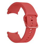 Universelles, farbiges Silikon-Ersatzarmband mit Dornschließe für Samsung Galaxy Watch4 (40 mm), Samsung Galaxy Watch4 (44 mm), Samsung Galaxy Watch4 Classic (42 mm) und Samsung Galaxy Watch4 Classic (46 mm).