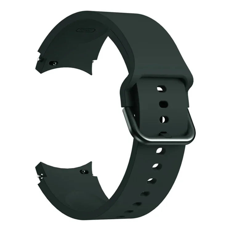 Universelles, farbiges Silikon-Ersatzarmband mit Dornschließe für Samsung Galaxy Watch4 (40 mm), Samsung Galaxy Watch4 (44 mm), Samsung Galaxy Watch4 Classic (42 mm) und Samsung Galaxy Watch4 Classic (46 mm).