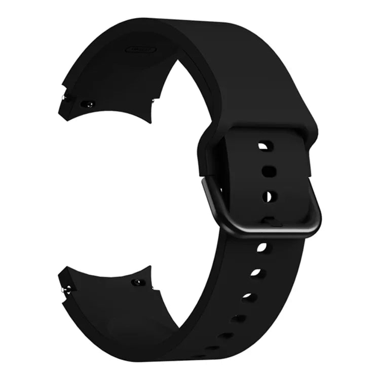 Universelles, farbiges Silikon-Ersatzarmband mit Dornschließe für Samsung Galaxy Watch4 (40 mm), Samsung Galaxy Watch4 (44 mm), Samsung Galaxy Watch4 Classic (42 mm) und Samsung Galaxy Watch4 Classic (46 mm).