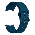 Universelles, farbiges Silikon-Ersatzarmband mit Dornschließe für Samsung Galaxy Watch4 (40 mm), Samsung Galaxy Watch4 (44 mm), Samsung Galaxy Watch4 Classic (42 mm) und Samsung Galaxy Watch4 Classic (46 mm).