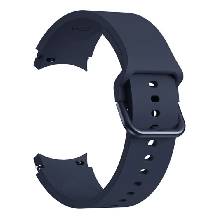 Universelles, farbiges Silikon-Ersatzarmband mit Dornschließe für Samsung Galaxy Watch4 (40 mm), Samsung Galaxy Watch4 (44 mm), Samsung Galaxy Watch4 Classic (42 mm) und Samsung Galaxy Watch4 Classic (46 mm).
