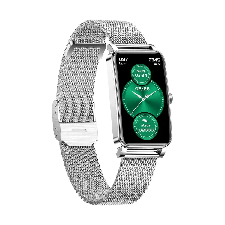 ZX19 1,45 Zoll HD-Bildschirm Bluetooth 5.0 IP68 Wasserdichte Damen-Smartwatch, unterstützt Schlafmonitor / Menstruationszyklus-Erinnerung / Herzfrequenzmesser / Blutsauerstoffüberwachung, Stil: Stahlarmband, Stahlarmband (Silber), Stahlarmband (Gold)