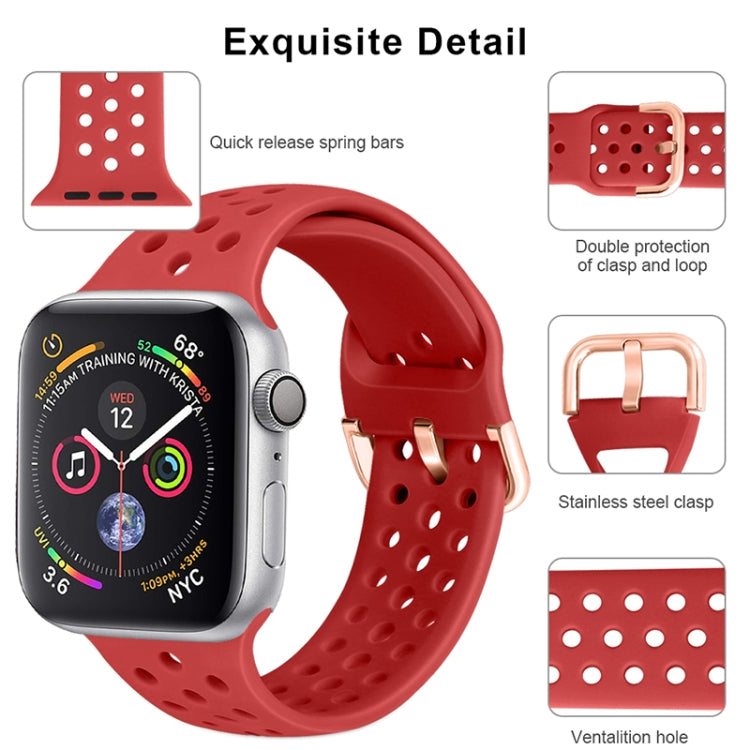Silikon-Ersatzarmband für Apple Watch Series, 7 45mm / 6 & SE & 5 & 4 44mm / 3 & 2 & 1 42mm