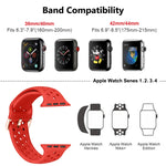 Silikon-Ersatzarmband für Apple Watch Series, 7 45mm / 6 & SE & 5 & 4 44mm / 3 & 2 & 1 42mm