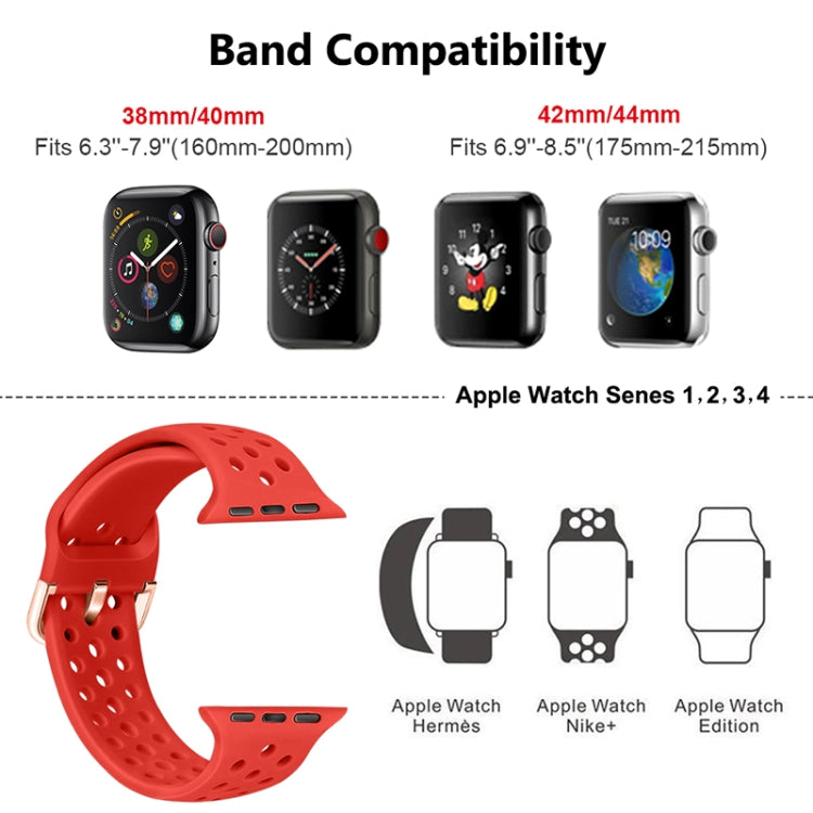 Silikon-Ersatzarmband für Apple Watch Series, 7 45mm / 6 & SE & 5 & 4 44mm / 3 & 2 & 1 42mm