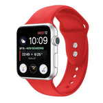 Doppelnagel Silikon Ersatzarmband Uhrenarmband für Apple Watch Series, 7 45mm / 6 & SE & 5 & 4 44mm / 3 & 2 & 1 42mm, 7 41mm / 6 & SE & 5 & 4 40mm / 3 & 2 & 1 38mm