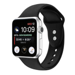 Doppelnagel Silikon Ersatzarmband Uhrenarmband für Apple Watch Series, 7 45mm / 6 & SE & 5 & 4 44mm / 3 & 2 & 1 42mm, 7 41mm / 6 & SE & 5 & 4 40mm / 3 & 2 & 1 38mm