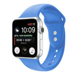 Doppelnagel Silikon Ersatzarmband Uhrenarmband für Apple Watch Series, 7 45mm / 6 & SE & 5 & 4 44mm / 3 & 2 & 1 42mm, 7 41mm / 6 & SE & 5 & 4 40mm / 3 & 2 & 1 38mm