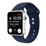 Doppelnagel Silikon Ersatzarmband Uhrenarmband für Apple Watch Series, 7 45mm / 6 & SE & 5 & 4 44mm / 3 & 2 & 1 42mm, 7 41mm / 6 & SE & 5 & 4 40mm / 3 & 2 & 1 38mm