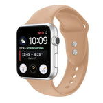 Doppelnagel Silikon Ersatzarmband Uhrenarmband für Apple Watch Series, 7 45mm / 6 & SE & 5 & 4 44mm / 3 & 2 & 1 42mm, 7 41mm / 6 & SE & 5 & 4 40mm / 3 & 2 & 1 38mm