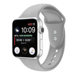 Doppelnagel Silikon Ersatzarmband Uhrenarmband für Apple Watch Series, 7 45mm / 6 & SE & 5 & 4 44mm / 3 & 2 & 1 42mm, 7 41mm / 6 & SE & 5 & 4 40mm / 3 & 2 & 1 38mm