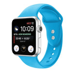 Doppelnagel Silikon Ersatzarmband Uhrenarmband für Apple Watch Series, 7 45mm / 6 & SE & 5 & 4 44mm / 3 & 2 & 1 42mm, 7 41mm / 6 & SE & 5 & 4 40mm / 3 & 2 & 1 38mm