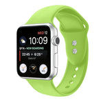 Doppelnagel Silikon Ersatzarmband Uhrenarmband für Apple Watch Series, 7 45mm / 6 & SE & 5 & 4 44mm / 3 & 2 & 1 42mm, 7 41mm / 6 & SE & 5 & 4 40mm / 3 & 2 & 1 38mm