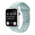 Doppelnagel Silikon Ersatzarmband Uhrenarmband für Apple Watch Series, 7 45mm / 6 & SE & 5 & 4 44mm / 3 & 2 & 1 42mm, 7 41mm / 6 & SE & 5 & 4 40mm / 3 & 2 & 1 38mm