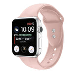 Doppelnagel Silikon Ersatzarmband Uhrenarmband für Apple Watch Series, 7 45mm / 6 & SE & 5 & 4 44mm / 3 & 2 & 1 42mm, 7 41mm / 6 & SE & 5 & 4 40mm / 3 & 2 & 1 38mm