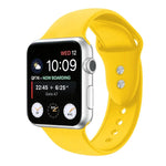 Doppelnagel Silikon Ersatzarmband Uhrenarmband für Apple Watch Series, 7 45mm / 6 & SE & 5 & 4 44mm / 3 & 2 & 1 42mm, 7 41mm / 6 & SE & 5 & 4 40mm / 3 & 2 & 1 38mm