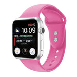 Doppelnagel Silikon Ersatzarmband Uhrenarmband für Apple Watch Series, 7 45mm / 6 & SE & 5 & 4 44mm / 3 & 2 & 1 42mm, 7 41mm / 6 & SE & 5 & 4 40mm / 3 & 2 & 1 38mm