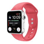 Doppelnagel Silikon Ersatzarmband Uhrenarmband für Apple Watch Series, 7 45mm / 6 & SE & 5 & 4 44mm / 3 & 2 & 1 42mm, 7 41mm / 6 & SE & 5 & 4 40mm / 3 & 2 & 1 38mm