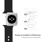 Doppelnagel Silikon Ersatzarmband Uhrenarmband für Apple Watch Series, 7 45mm / 6 & SE & 5 & 4 44mm / 3 & 2 & 1 42mm, 7 41mm / 6 & SE & 5 & 4 40mm / 3 & 2 & 1 38mm