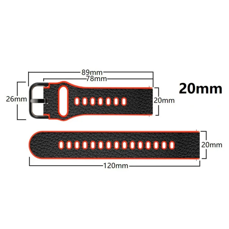 Zweilagiges Ersatzarmband aus Rindsleder, 20 mm, 22 mm