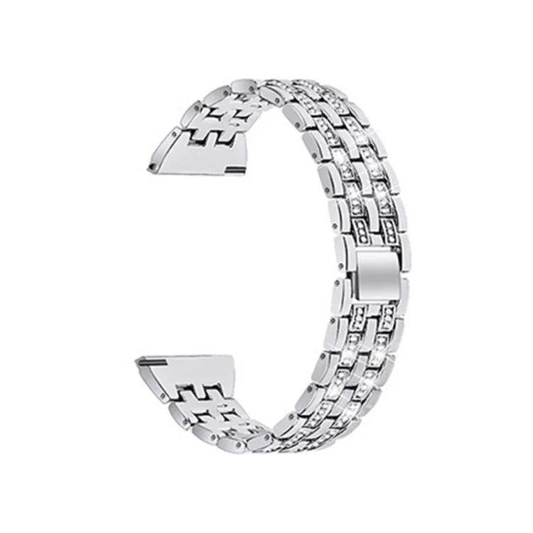 Ersatzarmband aus Stahl mit zwei Reihen Diamanten für Samsung Smartwatch, 22 mm