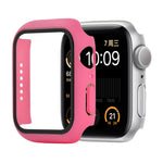 Stoßfeste PC+Hartglas-Schutzhülle mit Kartonverpackung für Apple Watch 44mm (Orange), für Apple Watch Series 6 / 5 / 4 / Watch SE 44mm, für Apple Watch Series 6 & SE & 5 & 4 44mm, für Apple Watch Series 3 & 2 & 1 42mm