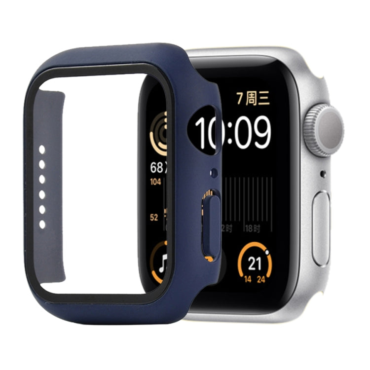 Stoßfeste PC+Hartglas-Schutzhülle mit Kartonverpackung für Apple Watch 44mm (Orange), für Apple Watch Series 6 / 5 / 4 / Watch SE 44mm, für Apple Watch Series 6 & SE & 5 & 4 44mm, für Apple Watch Series 3 & 2 & 1 42mm