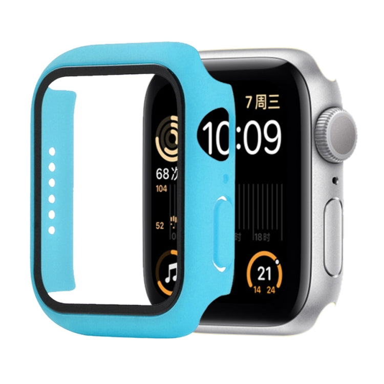 Stoßfeste PC+Hartglas-Schutzhülle mit Kartonverpackung für Apple Watch 44mm (Orange), für Apple Watch Series 6 / 5 / 4 / Watch SE 44mm, für Apple Watch Series 6 & SE & 5 & 4 44mm, für Apple Watch Series 3 & 2 & 1 42mm
