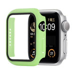 Stoßfeste PC+Hartglas-Schutzhülle mit Kartonverpackung für Apple Watch 44mm (Orange), für Apple Watch Series 6 / 5 / 4 / Watch SE 44mm, für Apple Watch Series 6 & SE & 5 & 4 44mm, für Apple Watch Series 3 & 2 & 1 42mm