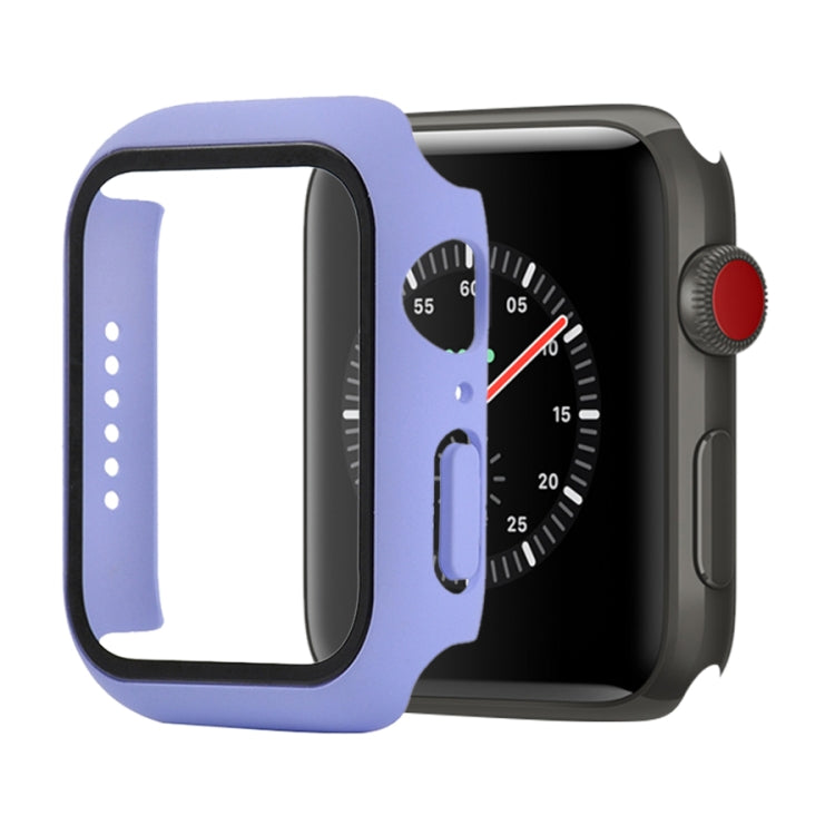 Stoßfeste PC+Hartglas-Schutzhülle mit Kartonverpackung für Apple Watch 44mm (Orange), für Apple Watch Series 6 / 5 / 4 / Watch SE 44mm, für Apple Watch Series 6 & SE & 5 & 4 44mm, für Apple Watch Series 3 & 2 & 1 42mm