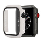 Stoßfeste PC+Hartglas-Schutzhülle mit Kartonverpackung für Apple Watch 44mm (Orange), für Apple Watch Series 6 / 5 / 4 / Watch SE 44mm, für Apple Watch Series 6 & SE & 5 & 4 44mm, für Apple Watch Series 3 & 2 & 1 42mm