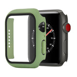 Stoßfeste PC+Hartglas-Schutzhülle mit Kartonverpackung für Apple Watch 44mm (Orange), für Apple Watch Series 6 / 5 / 4 / Watch SE 44mm, für Apple Watch Series 6 & SE & 5 & 4 44mm, für Apple Watch Series 3 & 2 & 1 42mm