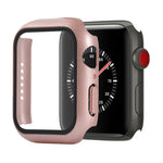 Stoßfeste PC+Hartglas-Schutzhülle mit Kartonverpackung für Apple Watch 44mm (Orange), für Apple Watch Series 6 / 5 / 4 / Watch SE 44mm, für Apple Watch Series 6 & SE & 5 & 4 44mm, für Apple Watch Series 3 & 2 & 1 42mm