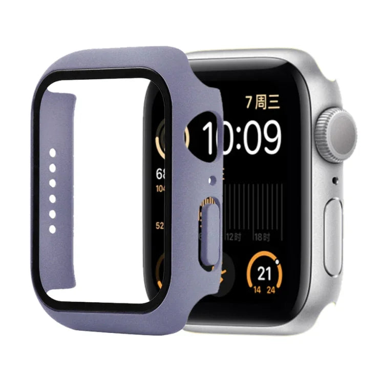Stoßfeste Schutzhülle aus Polycarbonat und gehärtetem Glas mit Kartonverpackung für Apple Watch 44 mm (Orange), Apple Watch Series 6/5/4/Watch SE 40 mm, Apple Watch Series 3/2/1 38 mm