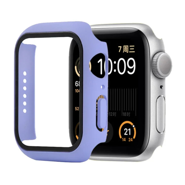 Stoßfeste Schutzhülle aus Polycarbonat und gehärtetem Glas mit Kartonverpackung für Apple Watch 44 mm (Orange), Apple Watch Series 6/5/4/Watch SE 40 mm, Apple Watch Series 3/2/1 38 mm
