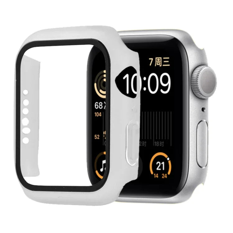 Stoßfeste Schutzhülle aus Polycarbonat und gehärtetem Glas mit Kartonverpackung für Apple Watch 44 mm (Orange), Apple Watch Series 6/5/4/Watch SE 40 mm, Apple Watch Series 3/2/1 38 mm