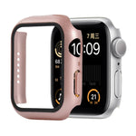 Stoßfeste Schutzhülle aus Polycarbonat und gehärtetem Glas mit Kartonverpackung für Apple Watch 44 mm (Orange), Apple Watch Series 6/5/4/Watch SE 40 mm, Apple Watch Series 3/2/1 38 mm