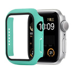 Stoßfeste Schutzhülle aus Polycarbonat und gehärtetem Glas mit Kartonverpackung für Apple Watch 44 mm (Orange), Apple Watch Series 6/5/4/Watch SE 40 mm, Apple Watch Series 3/2/1 38 mm