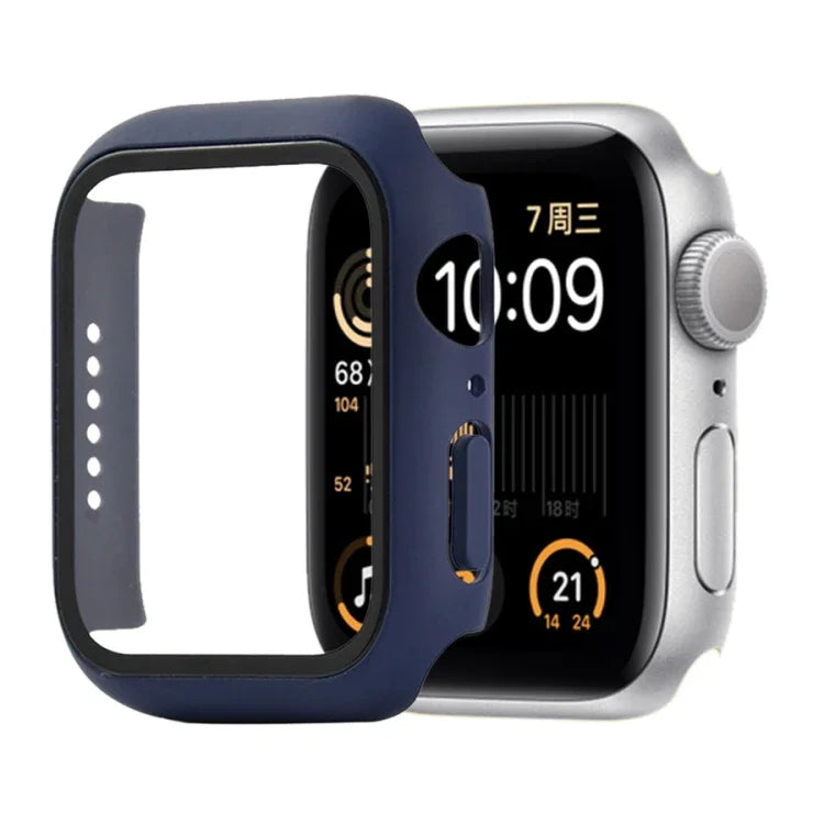 Stoßfeste Schutzhülle aus Polycarbonat und gehärtetem Glas mit Kartonverpackung für Apple Watch 44 mm (Orange), Apple Watch Series 6/5/4/Watch SE 40 mm, Apple Watch Series 3/2/1 38 mm