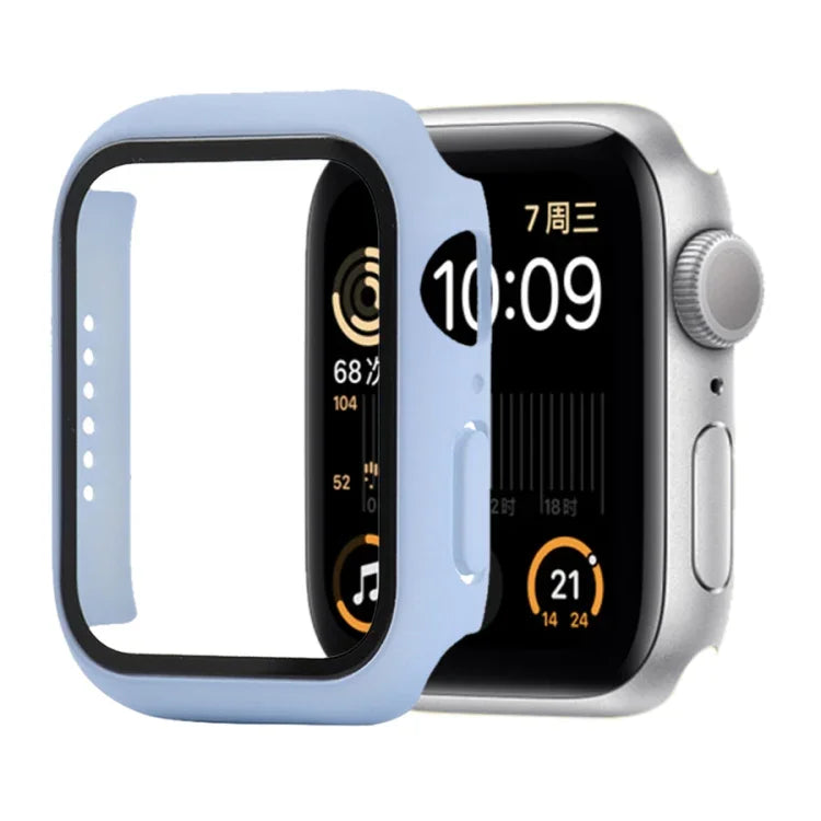 Stoßfeste Schutzhülle aus Polycarbonat und gehärtetem Glas mit Kartonverpackung für Apple Watch 44 mm (Orange), Apple Watch Series 6/5/4/Watch SE 40 mm, Apple Watch Series 3/2/1 38 mm