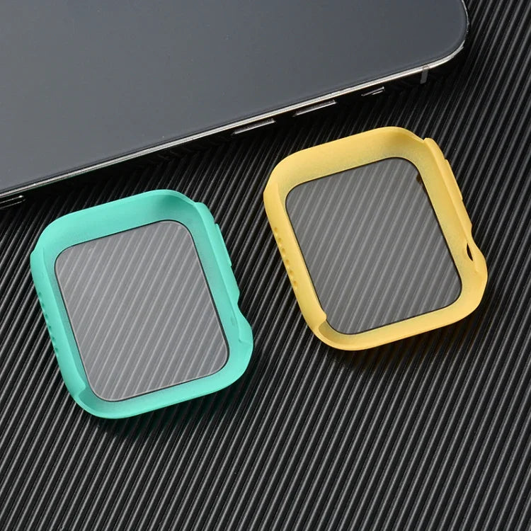 Stoßfeste Schutzhülle aus Polycarbonat und gehärtetem Glas mit Kartonverpackung für Apple Watch 44 mm (Orange), Apple Watch Series 6/5/4/Watch SE 40 mm, Apple Watch Series 3/2/1 38 mm