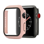 Stoßfeste Schutzhülle aus Polycarbonat und gehärtetem Glas mit Kartonverpackung für Apple Watch 44 mm (Orange), Apple Watch Series 6/5/4/Watch SE 40 mm, Apple Watch Series 3/2/1 38 mm
