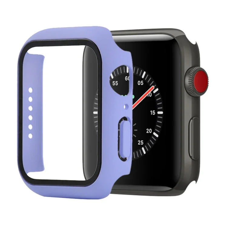 Stoßfeste Schutzhülle aus Polycarbonat und gehärtetem Glas mit Kartonverpackung für Apple Watch 44 mm (Orange), Apple Watch Series 6/5/4/Watch SE 40 mm, Apple Watch Series 3/2/1 38 mm