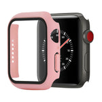 Stoßfeste Schutzhülle aus Polycarbonat und gehärtetem Glas mit Kartonverpackung für Apple Watch 44 mm (Orange), Apple Watch Series 6/5/4/Watch SE 40 mm, Apple Watch Series 3/2/1 38 mm